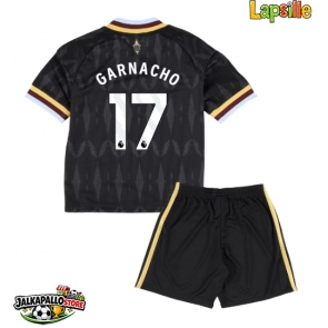 Aston Villa Alejandro Garnacho #17 Vieraspaita Lapsille 2026-27 Lyhythihainen (+ shortsit)